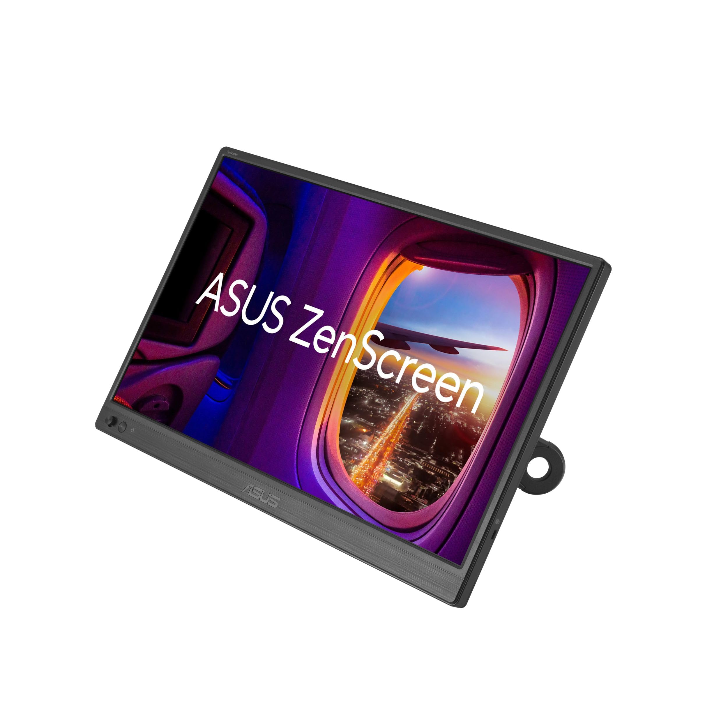 ASUS ZenScreen 16” Portable USB Monitor (MB169CK) - Full HD, IPS, Dual USB-C, Mini-HDMI, Eye Care, Flicker Free, Blue Light Filter, Anti-Glare Surface, 360° Kickstand, 3 yr Warranty