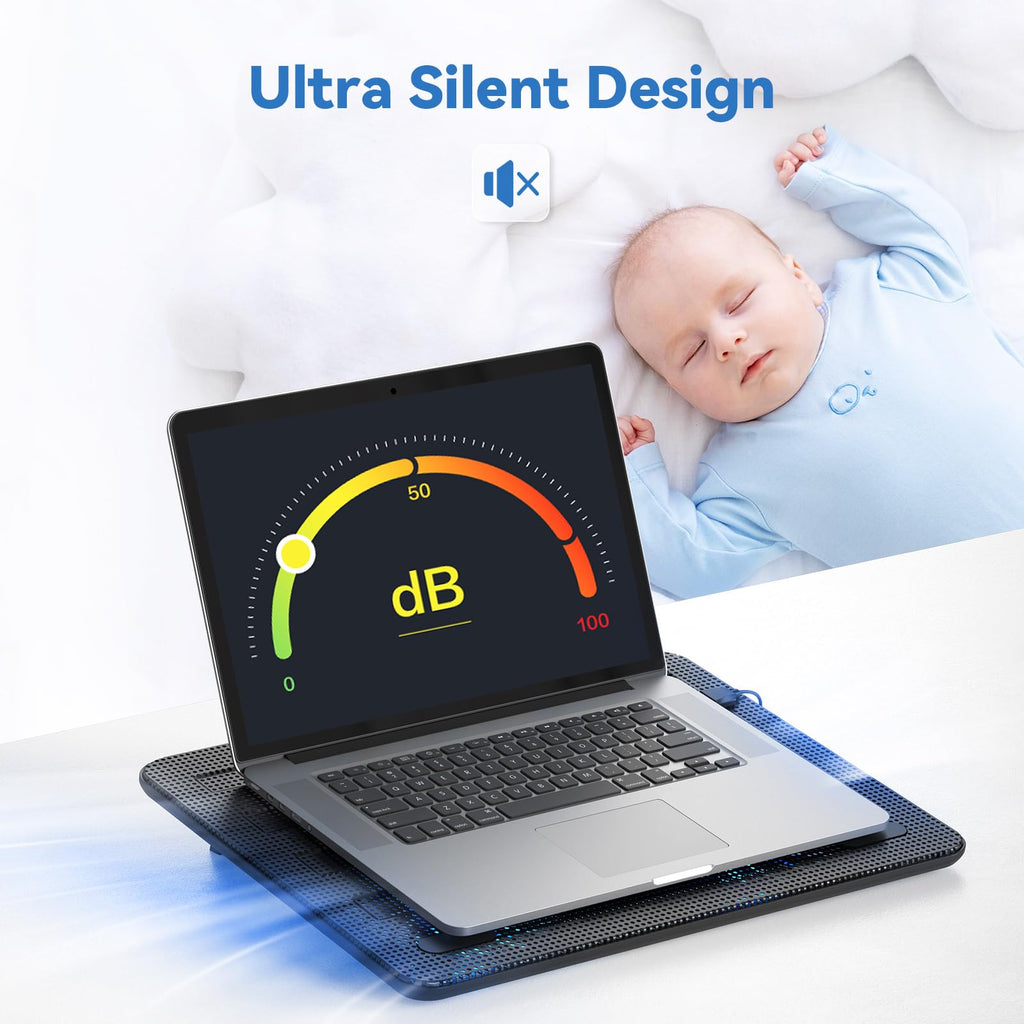 Base de enfriamiento para portátil con 3 ventiladores LED