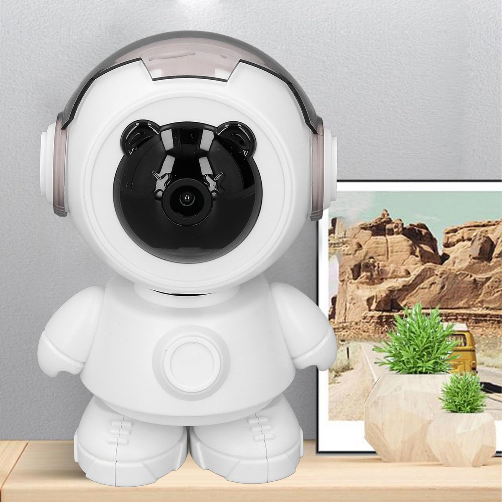 Asixxsix Robot Security Camera, 1080P Auto Tracking Pan 355° Tilt 45° Indoor Home Security Camera App Control Surveillance Camera with Motion Detection, Night Vision and 2 Way