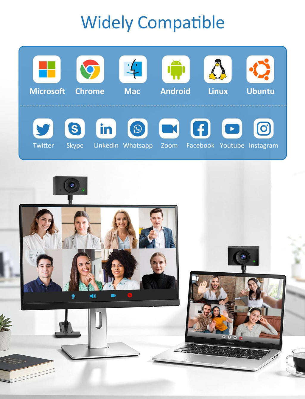 Веб-камера 1080P USB с микрофоном, ручной фокус, модель W13