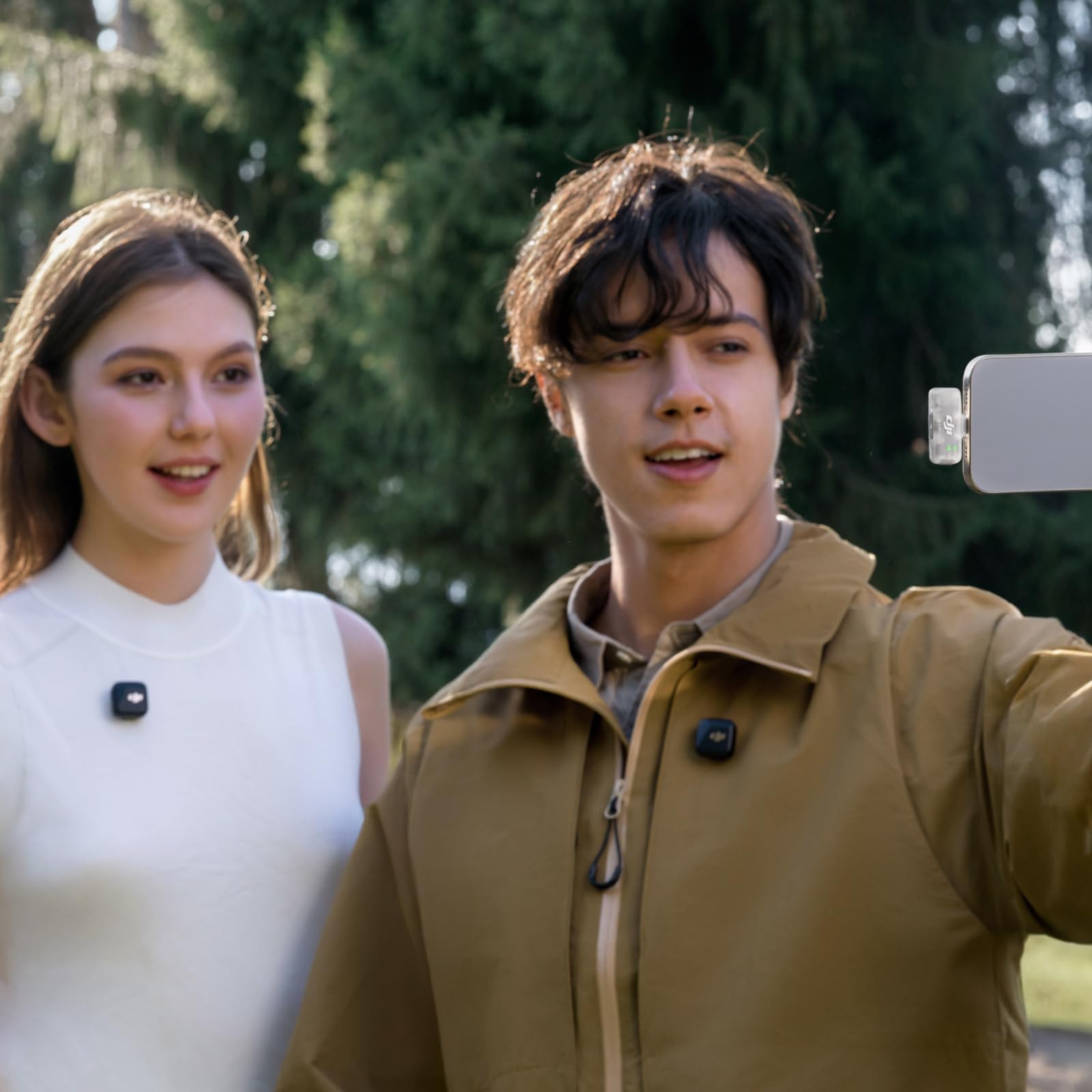 DJI Mic Mini (2 TX + 1 Mobile RX), Wireless Lavalier Microphone for iPhone 17/16/15 & Android/PC/Tablet, Plug-and-Play, 300m Transmission, Ultralight, Active Noise Cancelling, YouTube, Vlog, Streaming