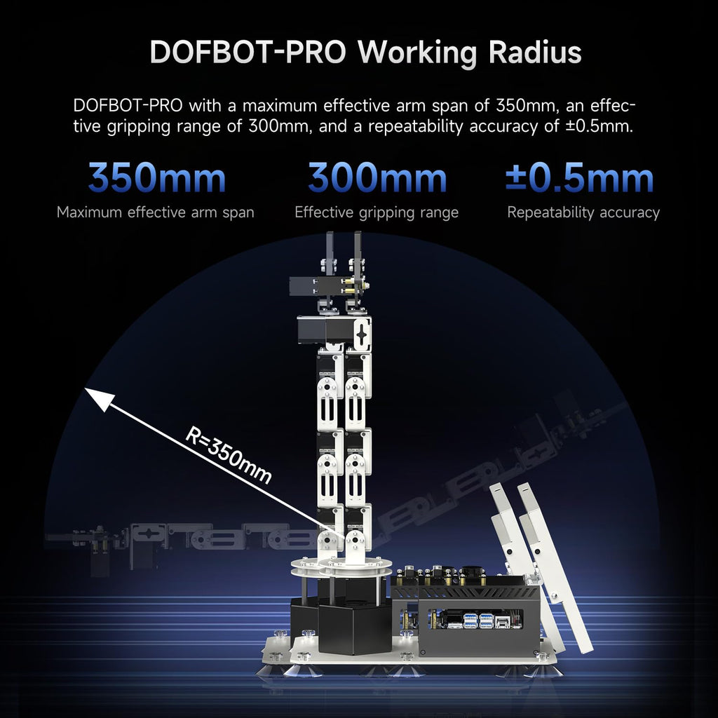 6DOF Robotic Arm with 3D Vision AI Intelligence Educational