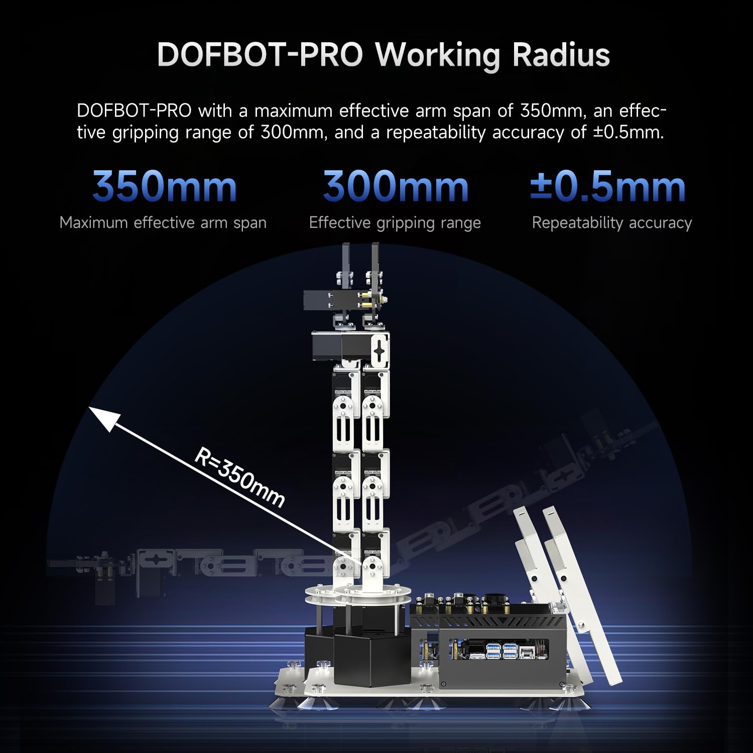 6DOF Robotic Arm with 3D Vision AI Intelligence Educational