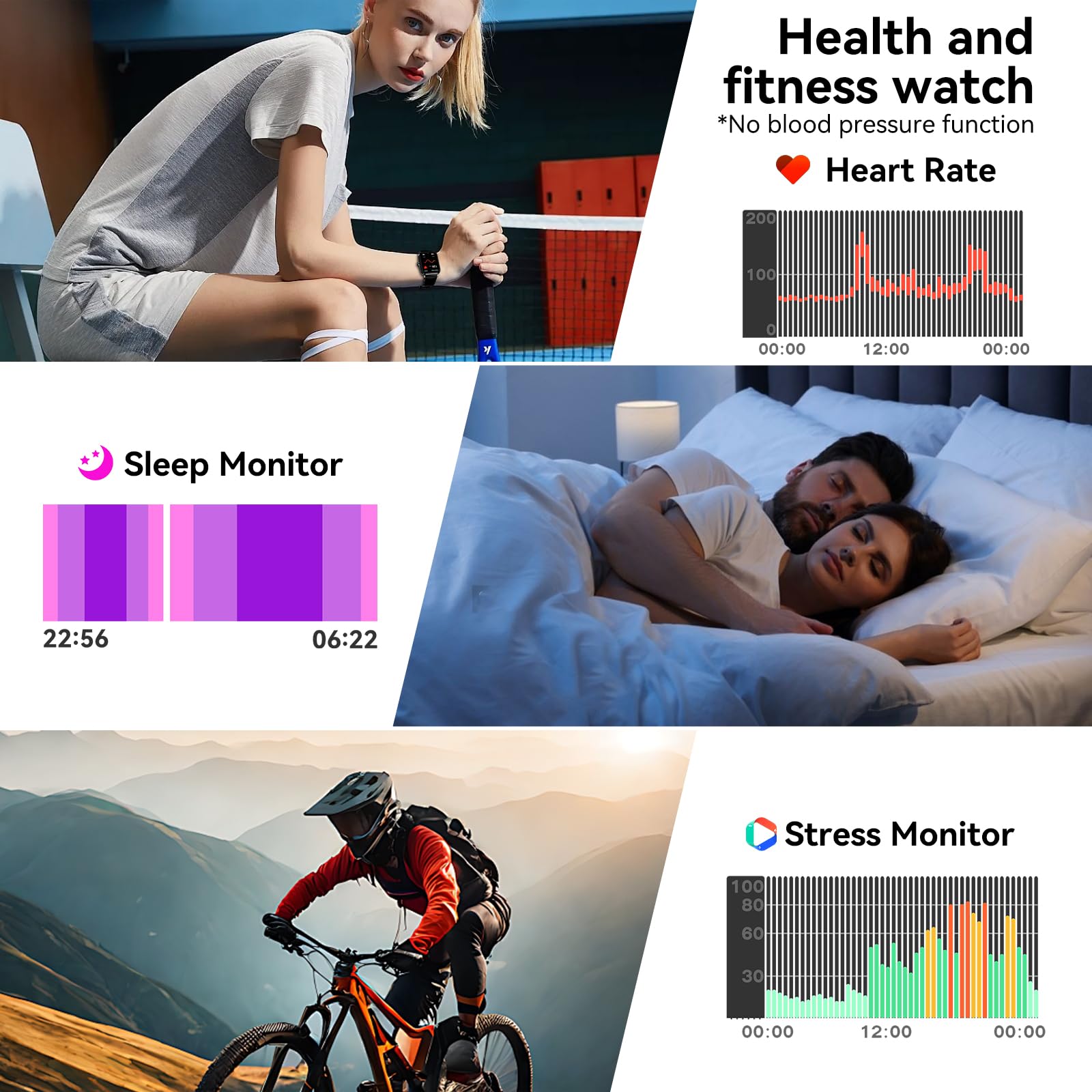 Smart Watches for Men Women, 1.83" HD Touchsreen, Bluetooth Calling, 5 ATM Water-Resistance, 130+ Sports Modes, Health, Fitness & Sleep Tracker, Timer, Pedometer, Fitness Watch for Android/iOS, Black