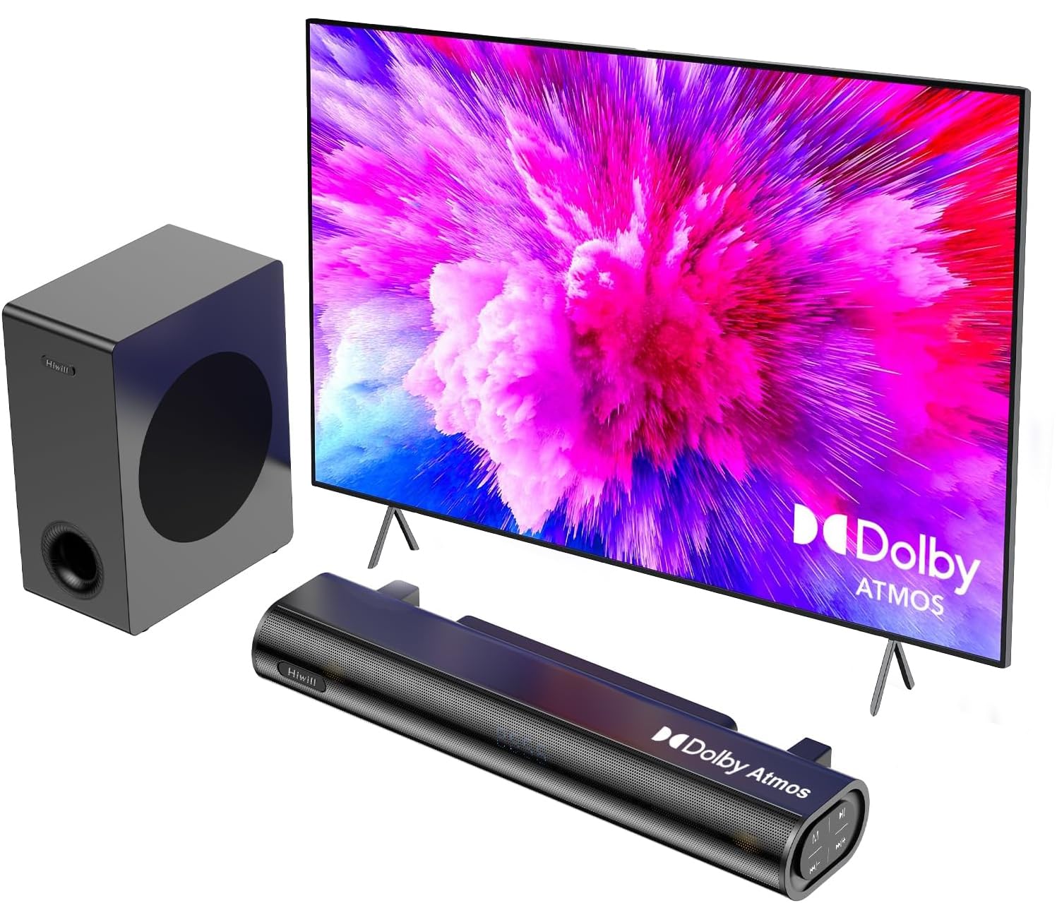250W Dolby Atmos Sound Bar 2.1ch for Smart TV