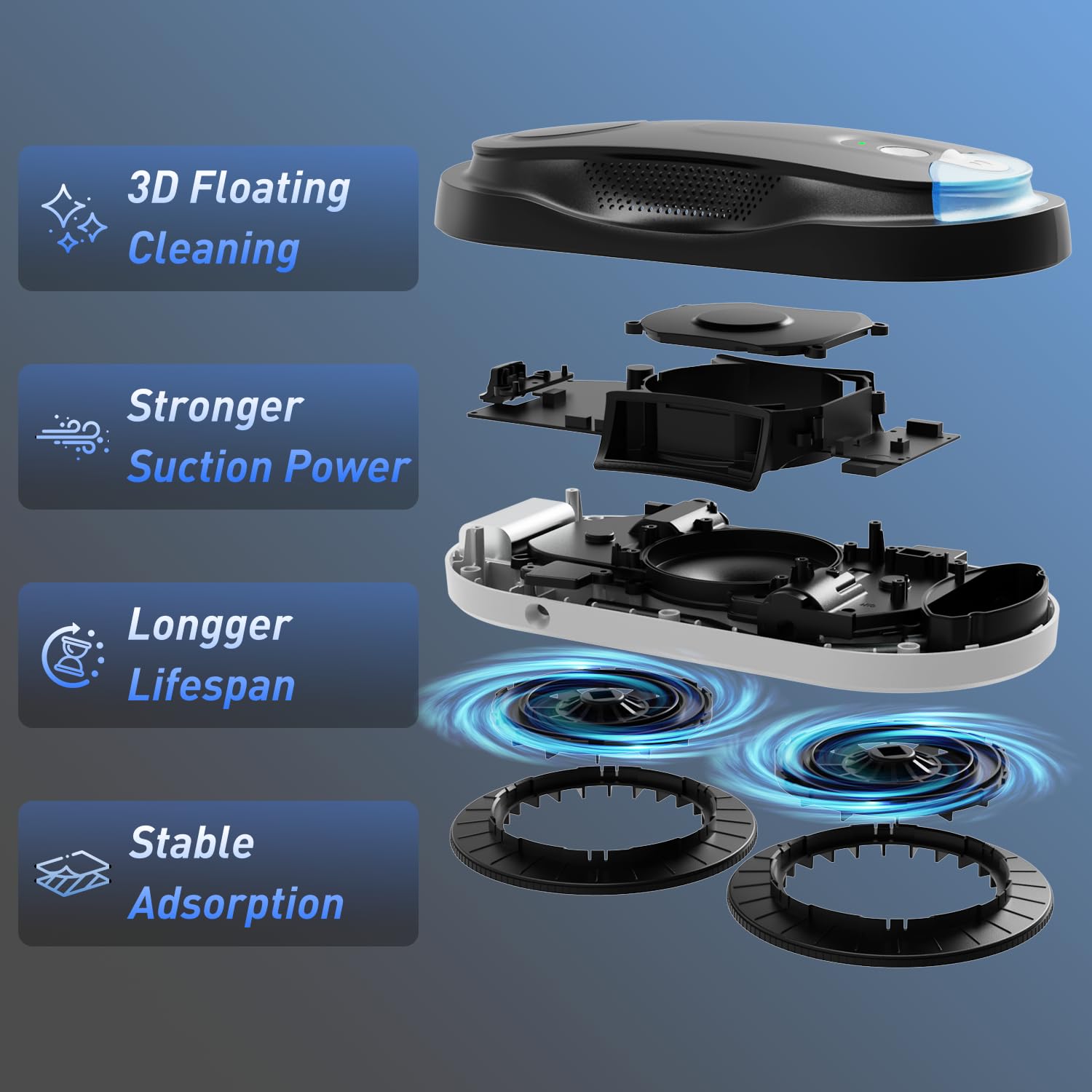 KKI AI-Powered Automatic Window Cleaning Robot for Smart Homes