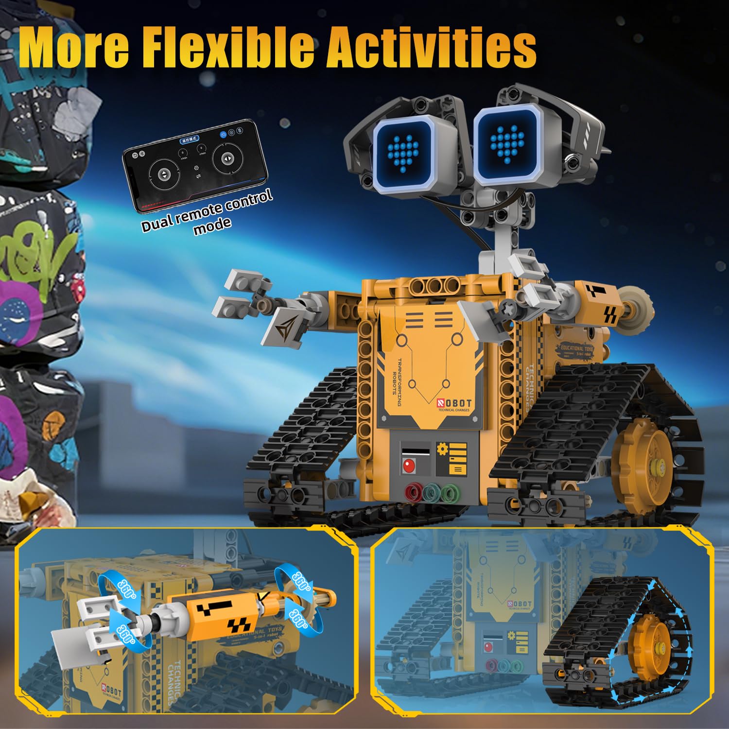 STEM Robot Building Kit for Boys Teens Educational 5-in-1 Robotics