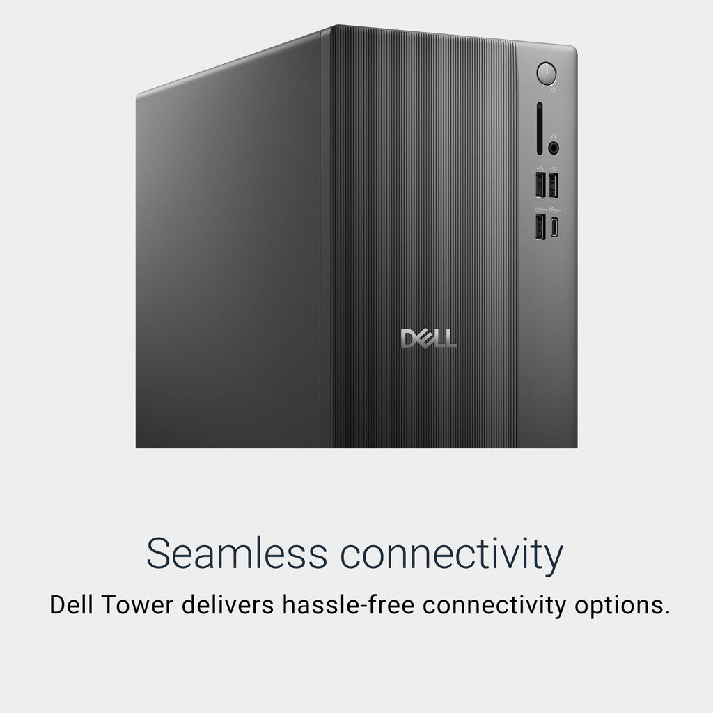 Dell Tower Desktop ECT1250 - Intel Core Ultra 7-265 Processor, UHD Graphics, 32GB Memory, 1TB M.2 SSD, 3.0 SD Card Reader, Wired Keyboard and Mouse, Windows 11 Home, Basic Onsite Service