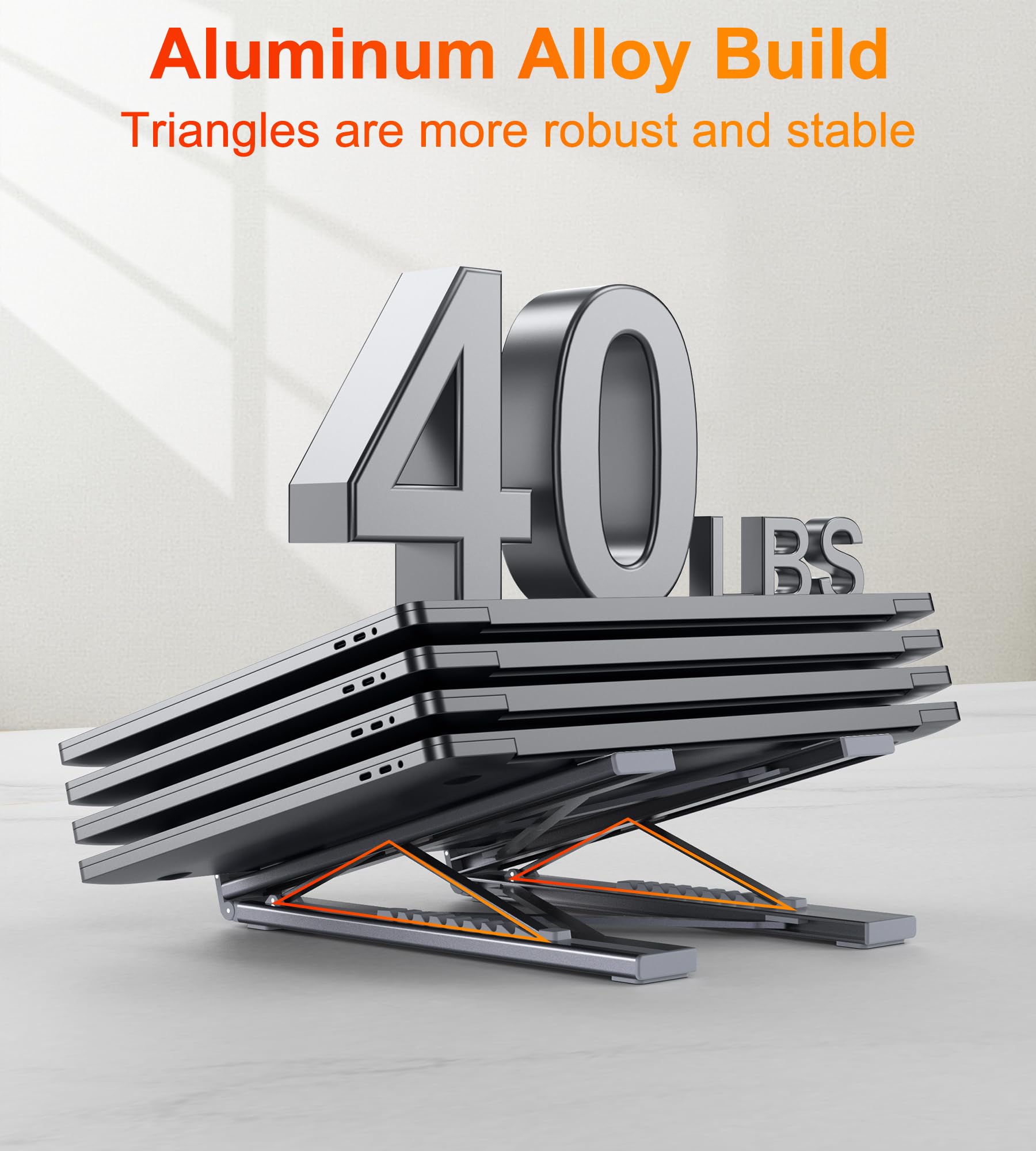 Mukiya USB C Laptop Docking Station Stand, Dock Tablet Stand, 8 in 1 USB C Hub with 4K HDMI, 2 USB 3.0, PD 100W, Universal Computer Holder Dock Station for MacBook Pro/Air/Dell/HP/Surface/Lenovo