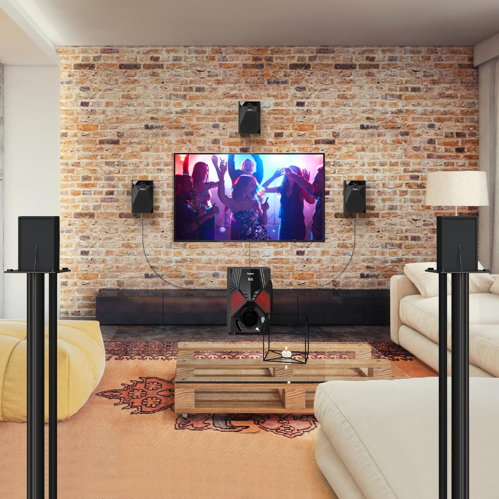1000W Surround System 5 Wired Satellite Audio Speakers 8 inch Subwoofer 5.1/2.1 Channel Home Theater Deep Bass Support ARC Optical Bluetooth Karaoke Input