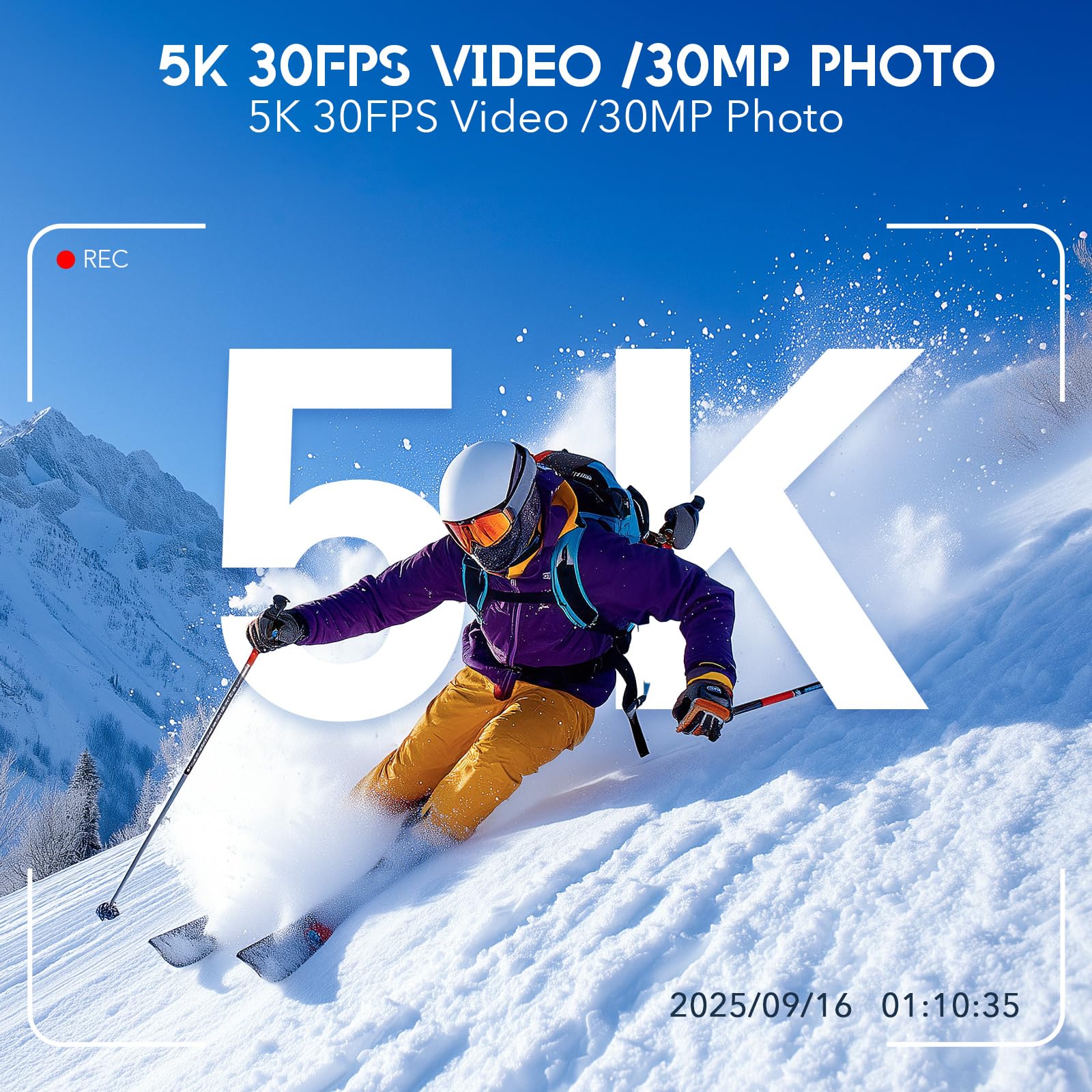 5K Водонепроницаемая экшн-камера с Wi-Fi и EIS Модель EK7000