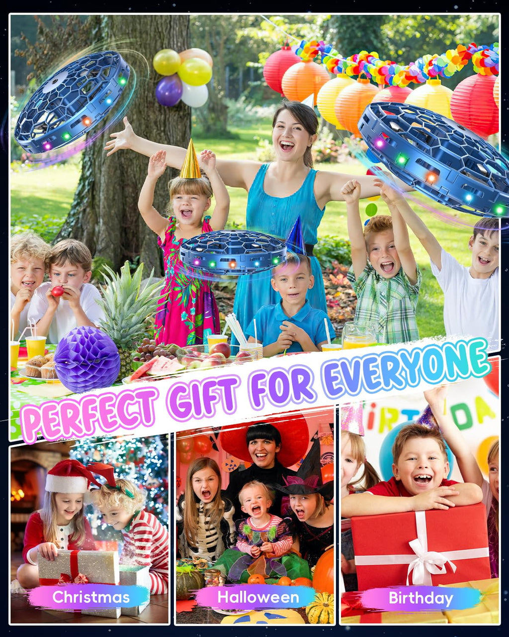 PYMSRTY 360° Дрон с бесконтактным датчиком движения