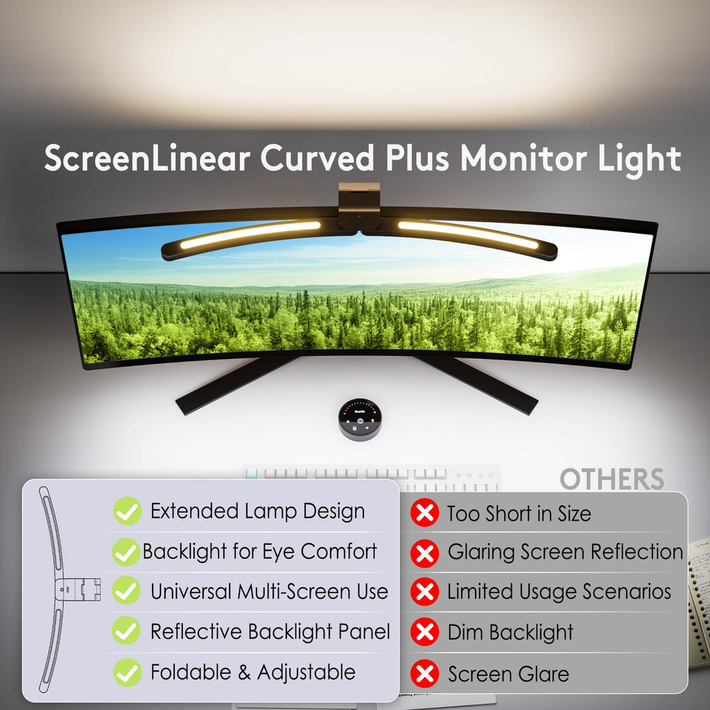 Quntis 1000R Curved Monitor Light Bar Dual Adjustable LED
