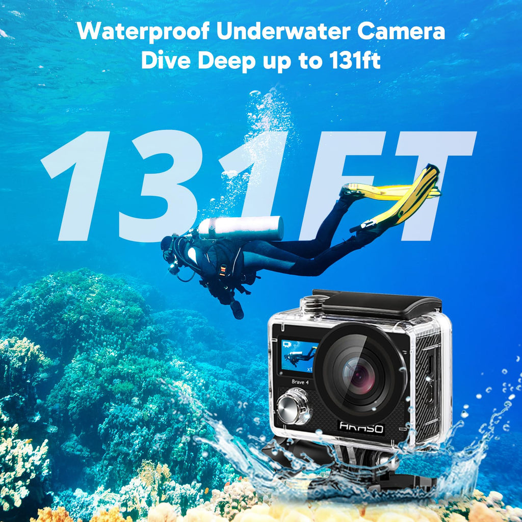 4K 30fps Action Camera 20MP Photo EIS WiFi Waterproof