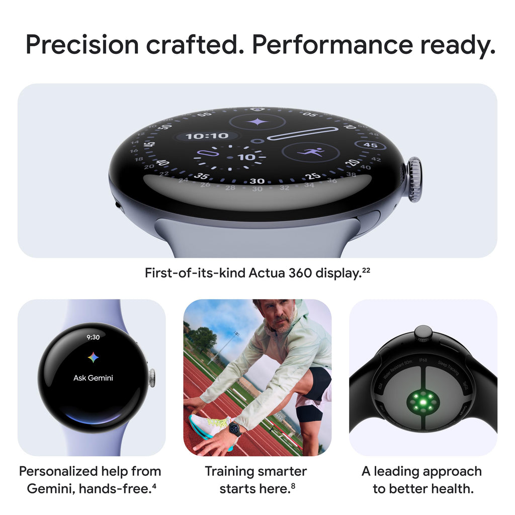Pixel Watch 4 41mm Android Smartwatch Iris Band