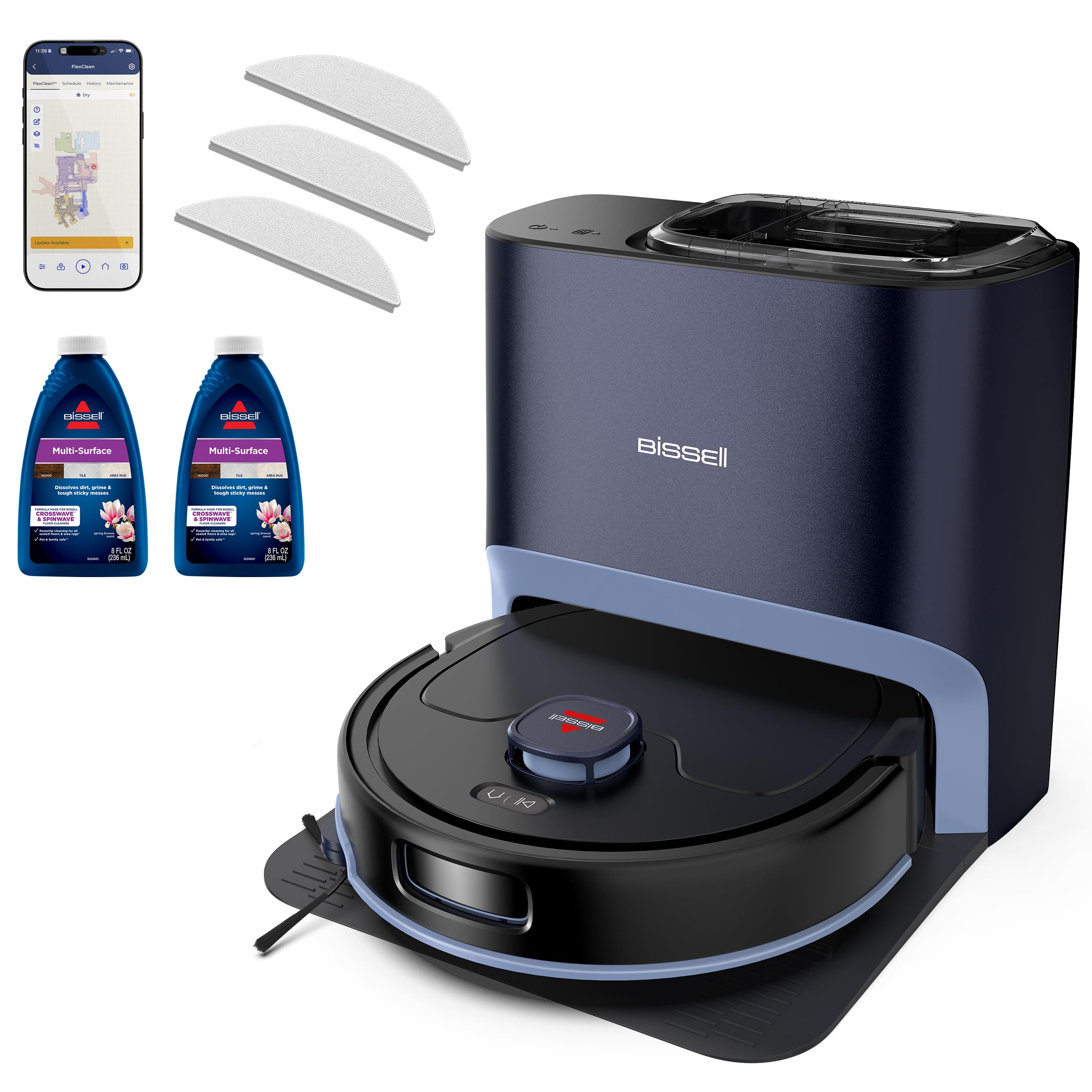 Bissell FlexClean FurForce Robot Vacuum and Mop for Pet Hair