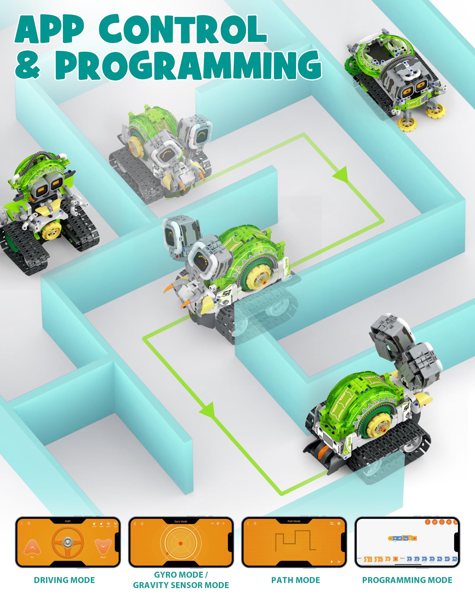 Opmind 5-i-1 STEM AI-robotbyggsats