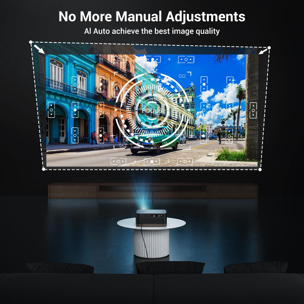 2000 ANSI 4K Decoding Projector WiFi 6 Auto Focus