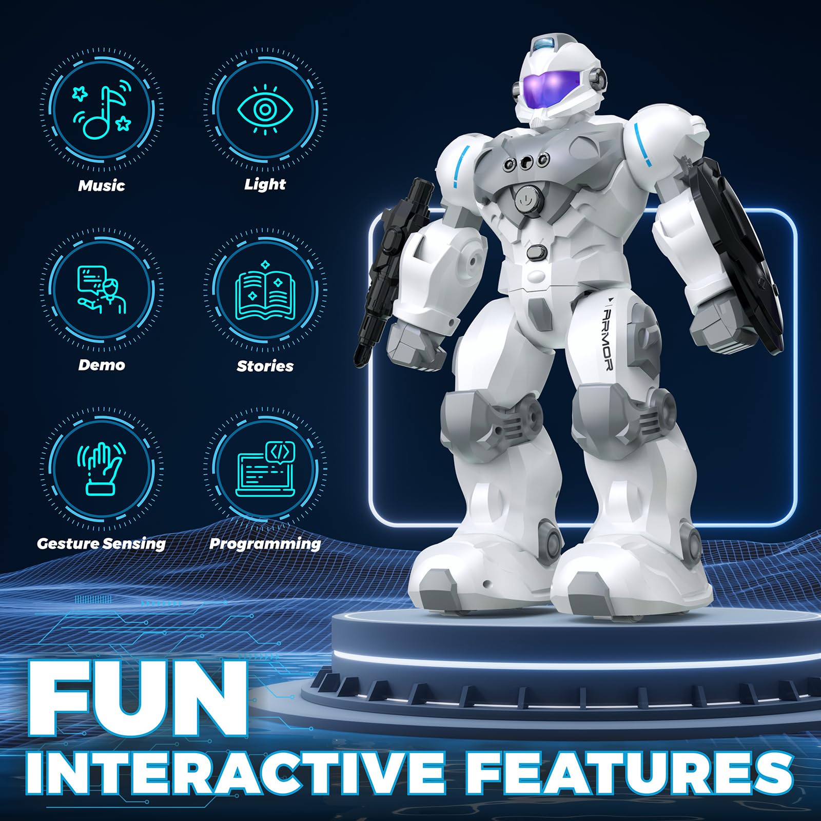 Remote Control Robot Toy with Programmable Actions for Kids