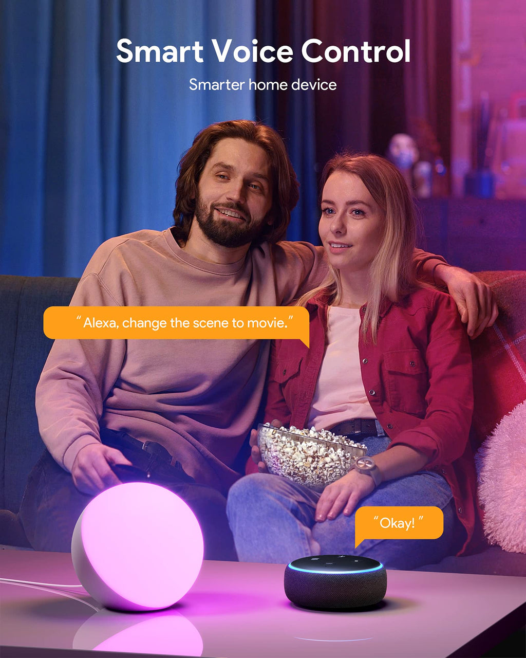 Lámpara de escritorio inteligente regulable con control por app