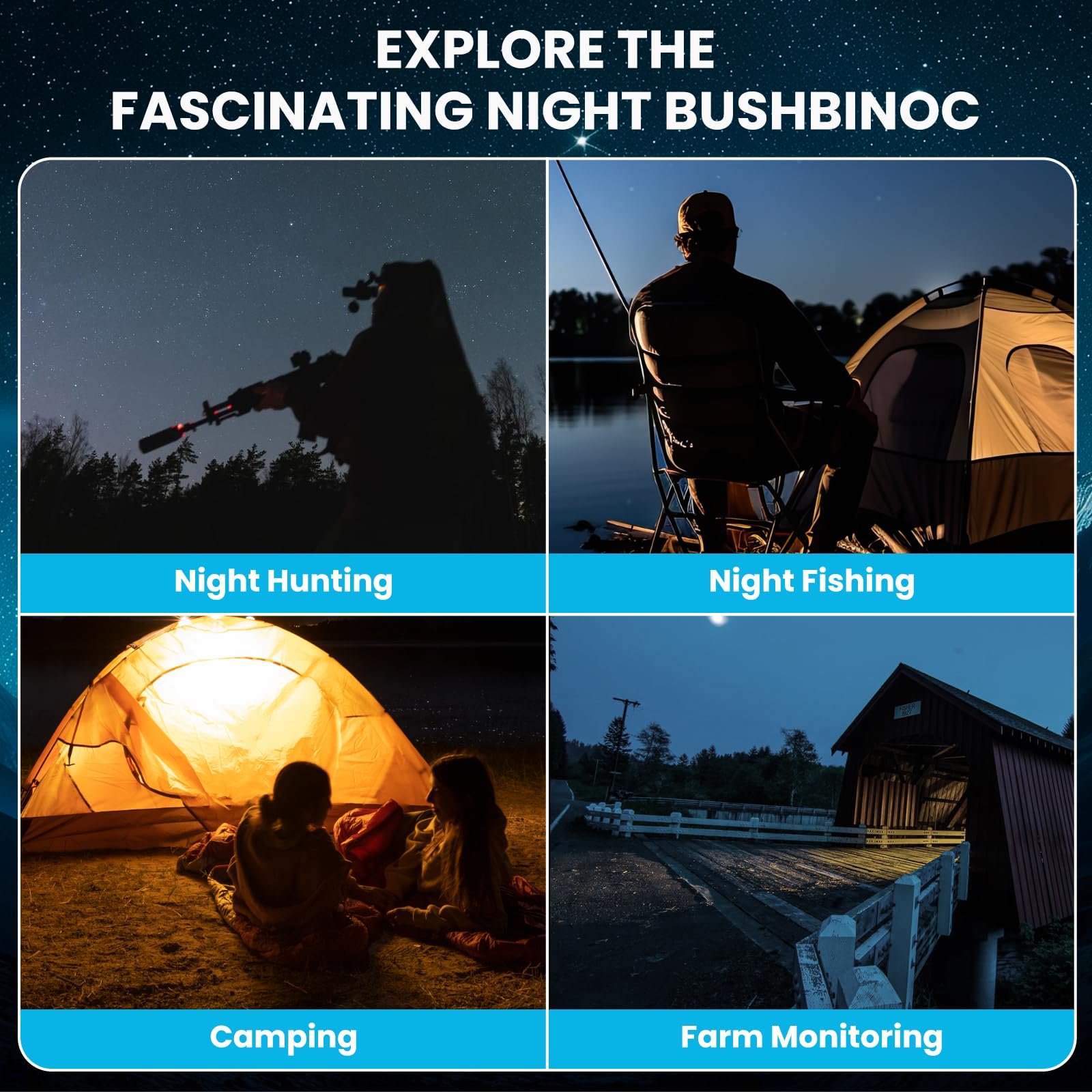 WARMTUYO 4K Night Vision Goggles with HD Display and Infrared