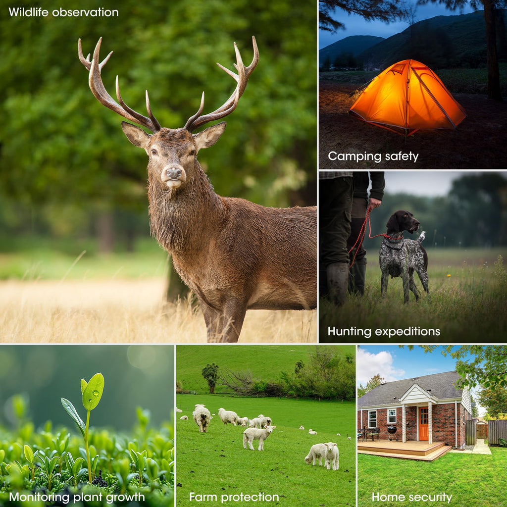 Fototrappola 4K 64MP con Batteria 5000mAh e Pannello Solare