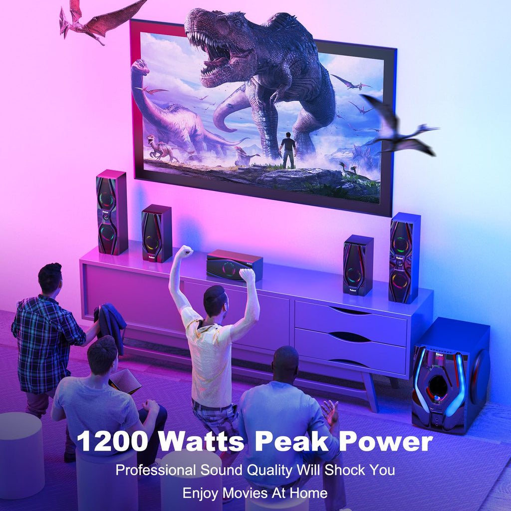 Sistema de Cine en Casa 5.1/2.1 Canales 1200W Subwoofer