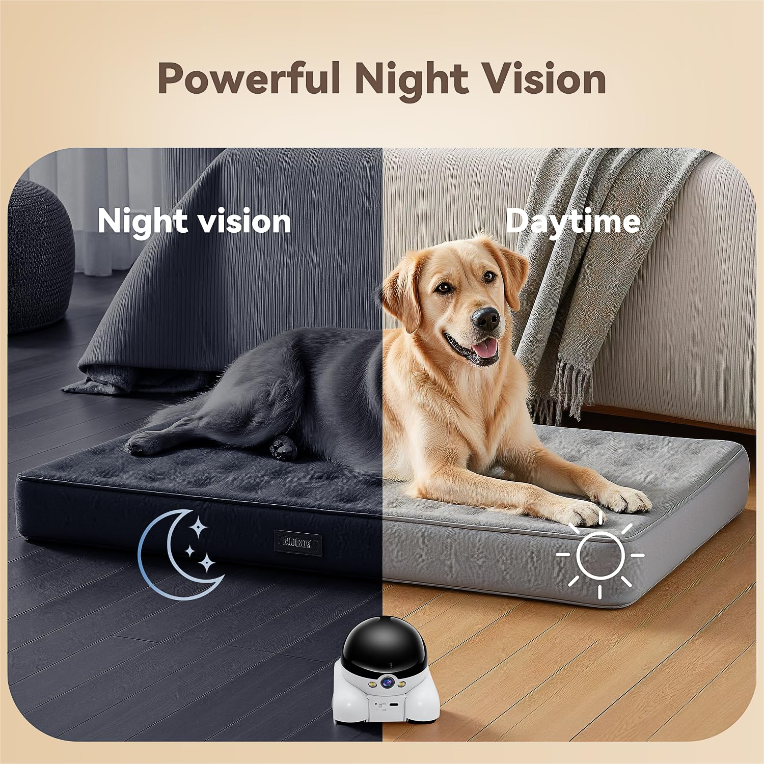 DreamBee 1080P Dual Lens Bewegliche Roboter-Sicherheitskamera