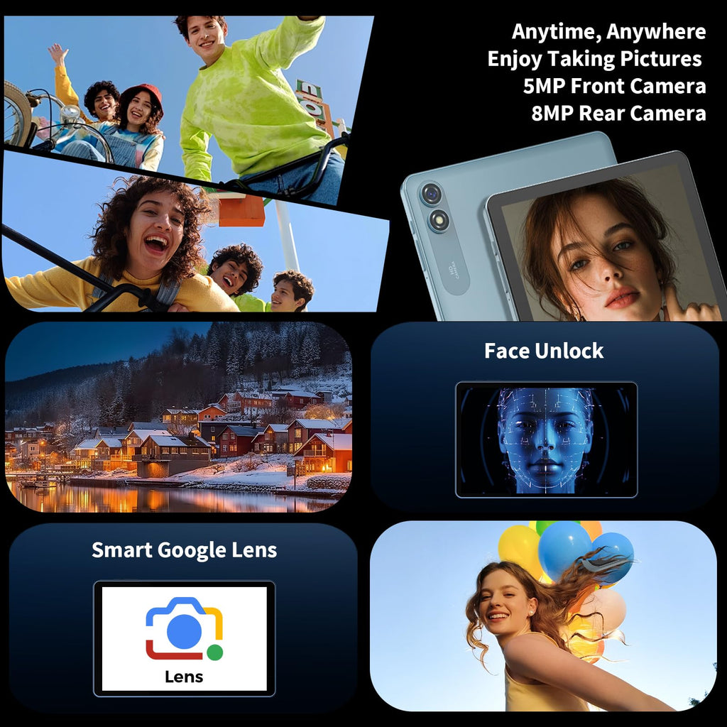 10 inch Android 15 Tablet, 2026 Tablet with Keyboard, 24GB+256GB+2TB Expand, 2 in 1 Tablets with Gemini AI, Octa-Core, 8000mAh, 5G WiFi, Widevine L1, GMS, Tablets PC with Case, Mouse, Stylus (Pink)