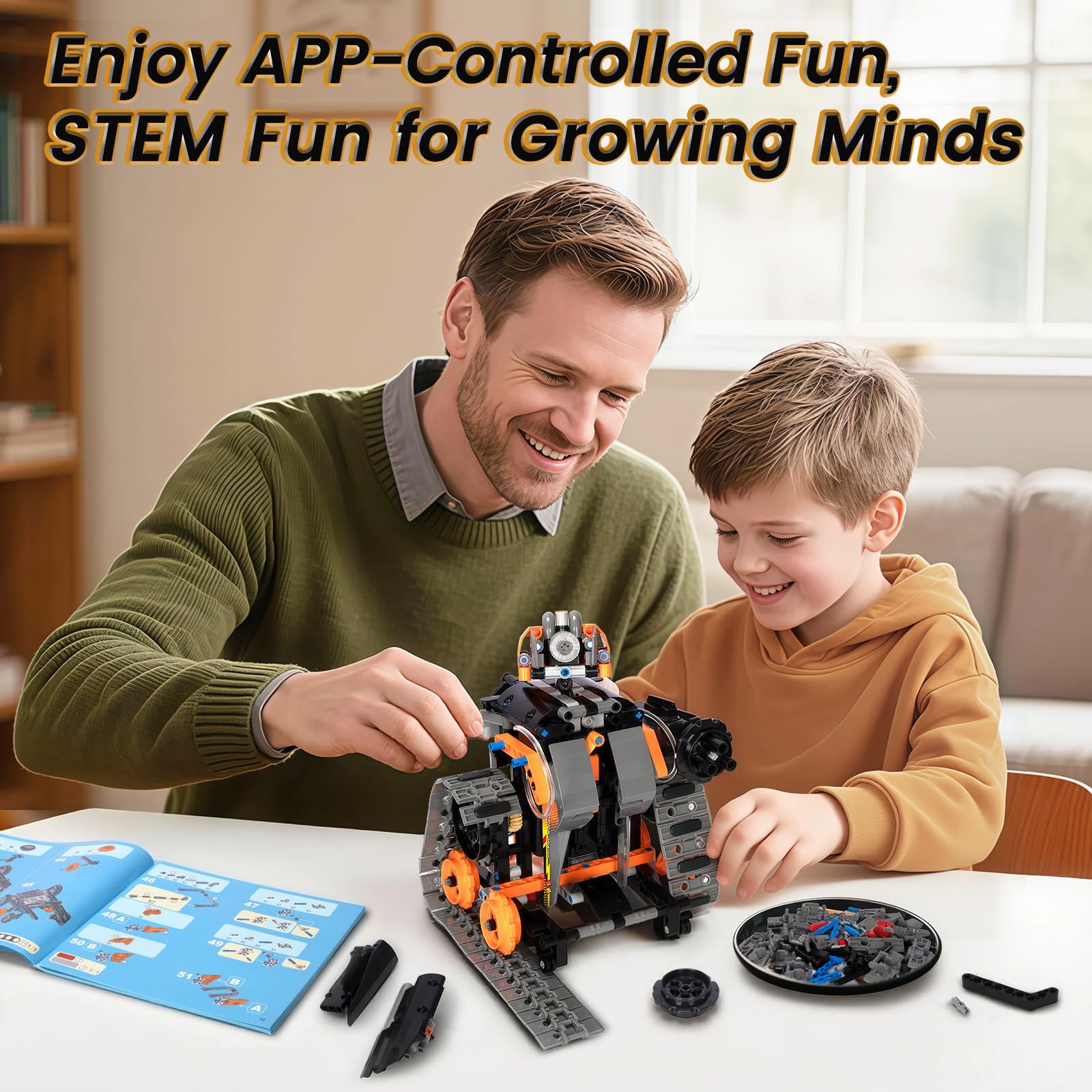 5-in-1 STEM Robot Qurma Dəsti (Pult və Tətbiq ilə)