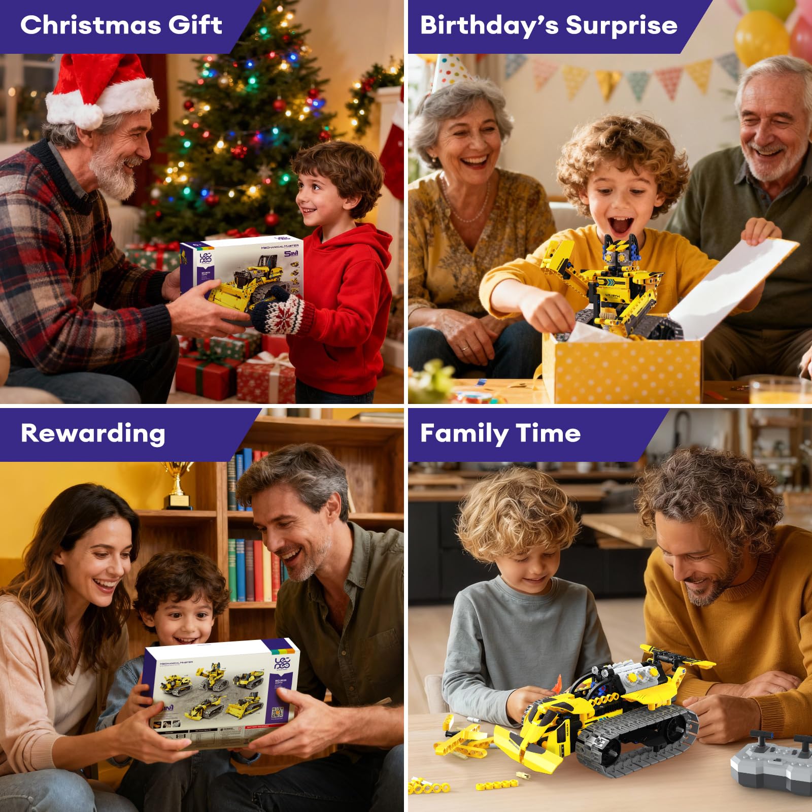 LECPOP 5 in 1 STEM Robot Bausatz