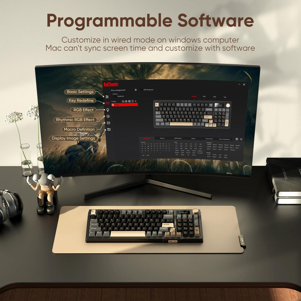 Teclado Mecánico Inalámbrico K95 con Pantalla TFT y Perilla