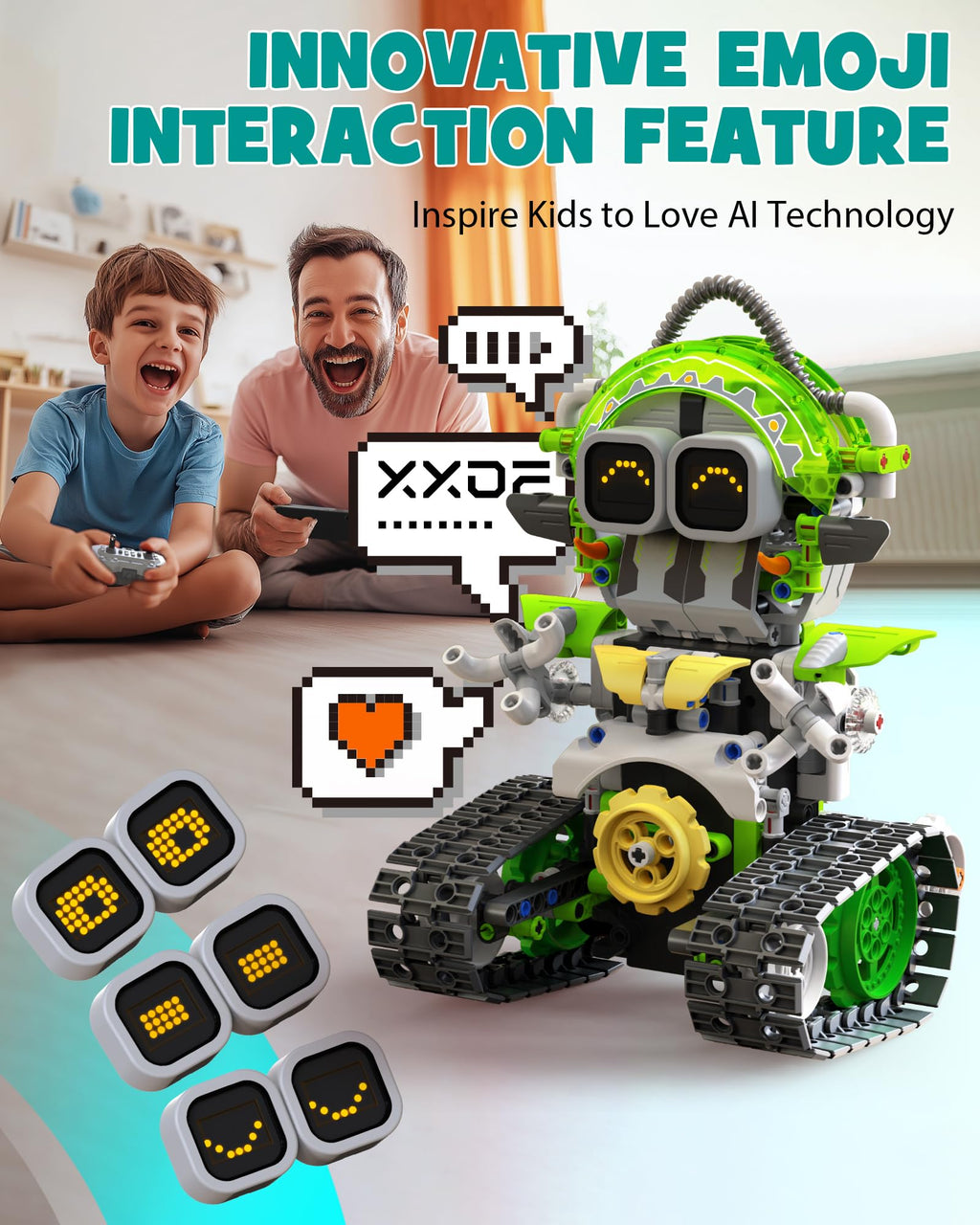 Opmind 5-i-1 STEM AI-robotbyggsats
