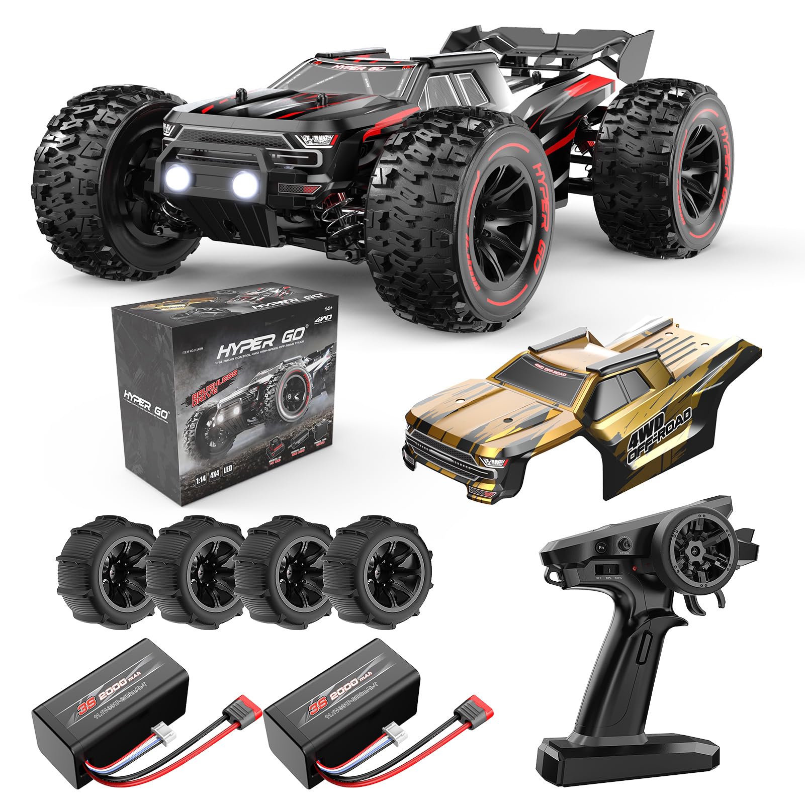 Бесщеточная радиоуправляемая машина HYPER GO H14BM V3 80 км/ч