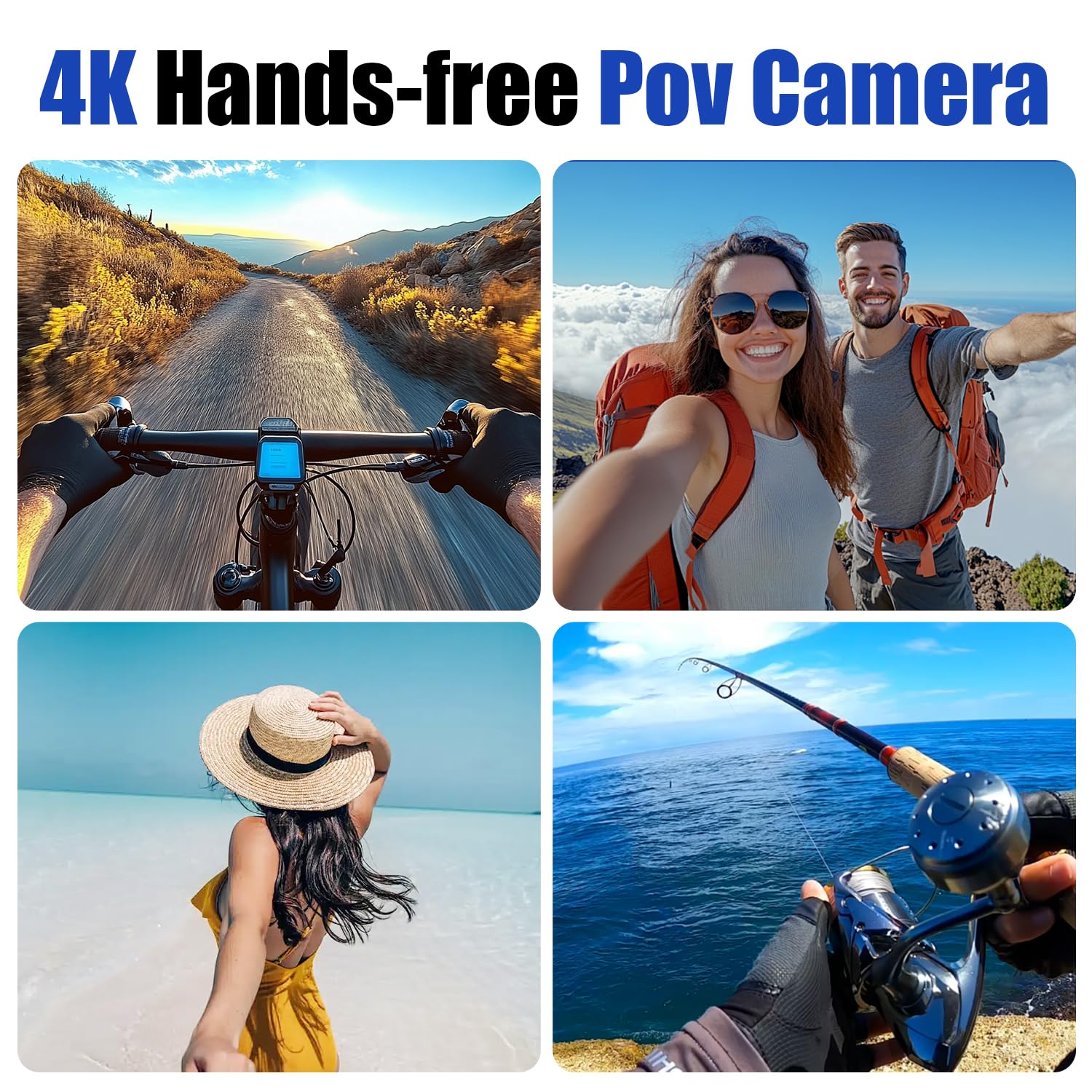 4K WiFi POV Action Body Camera — 64GB, Thumb Size, Waterproof, Magnetic, Hands-Free Snapcam