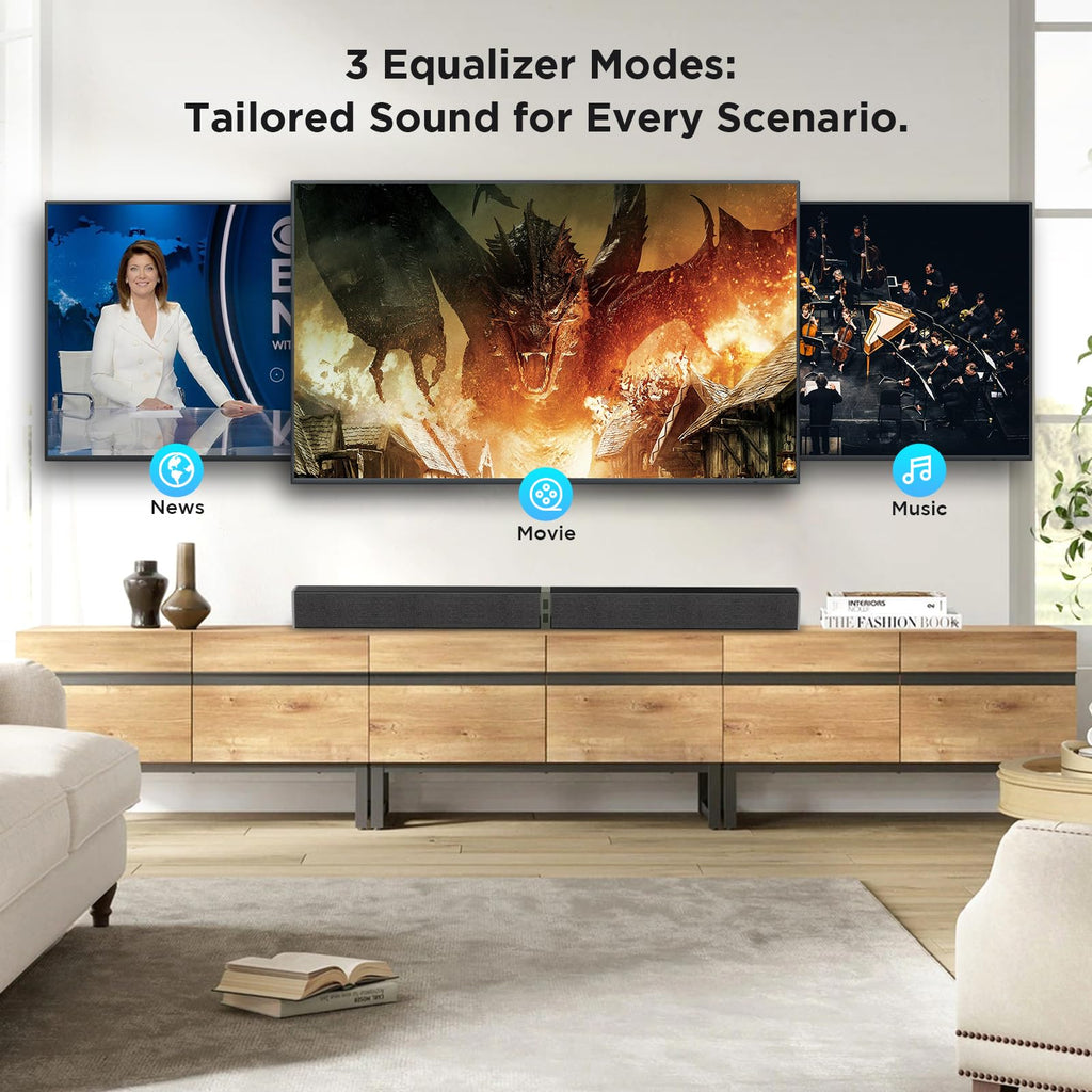 Barra de Sonido Bluetooth Desmontable de 80W para Smart