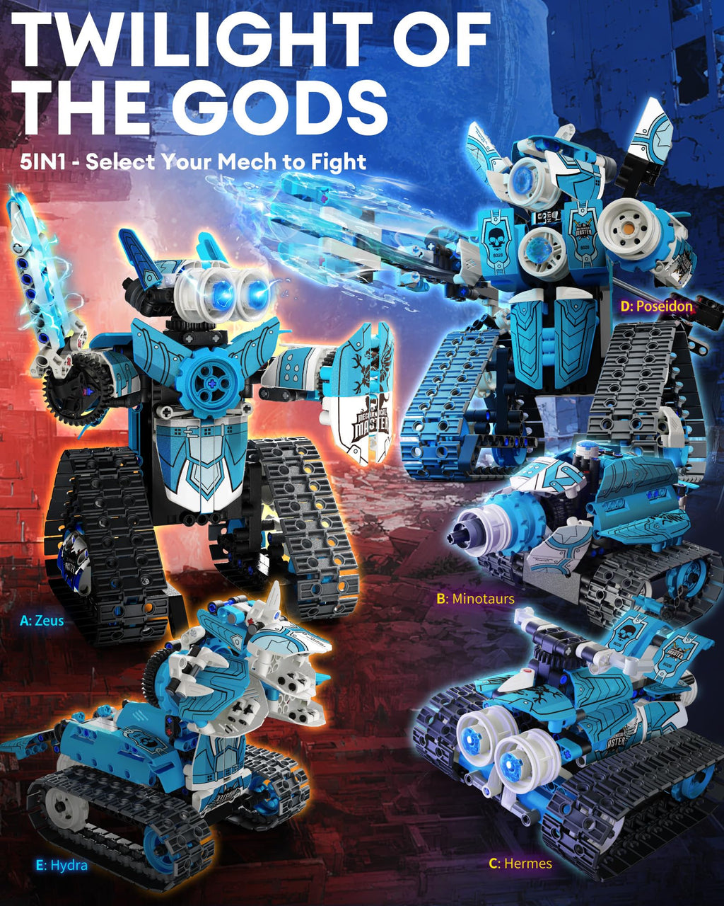 5-в-1 STEM RC Набор для сборки робота с управлением