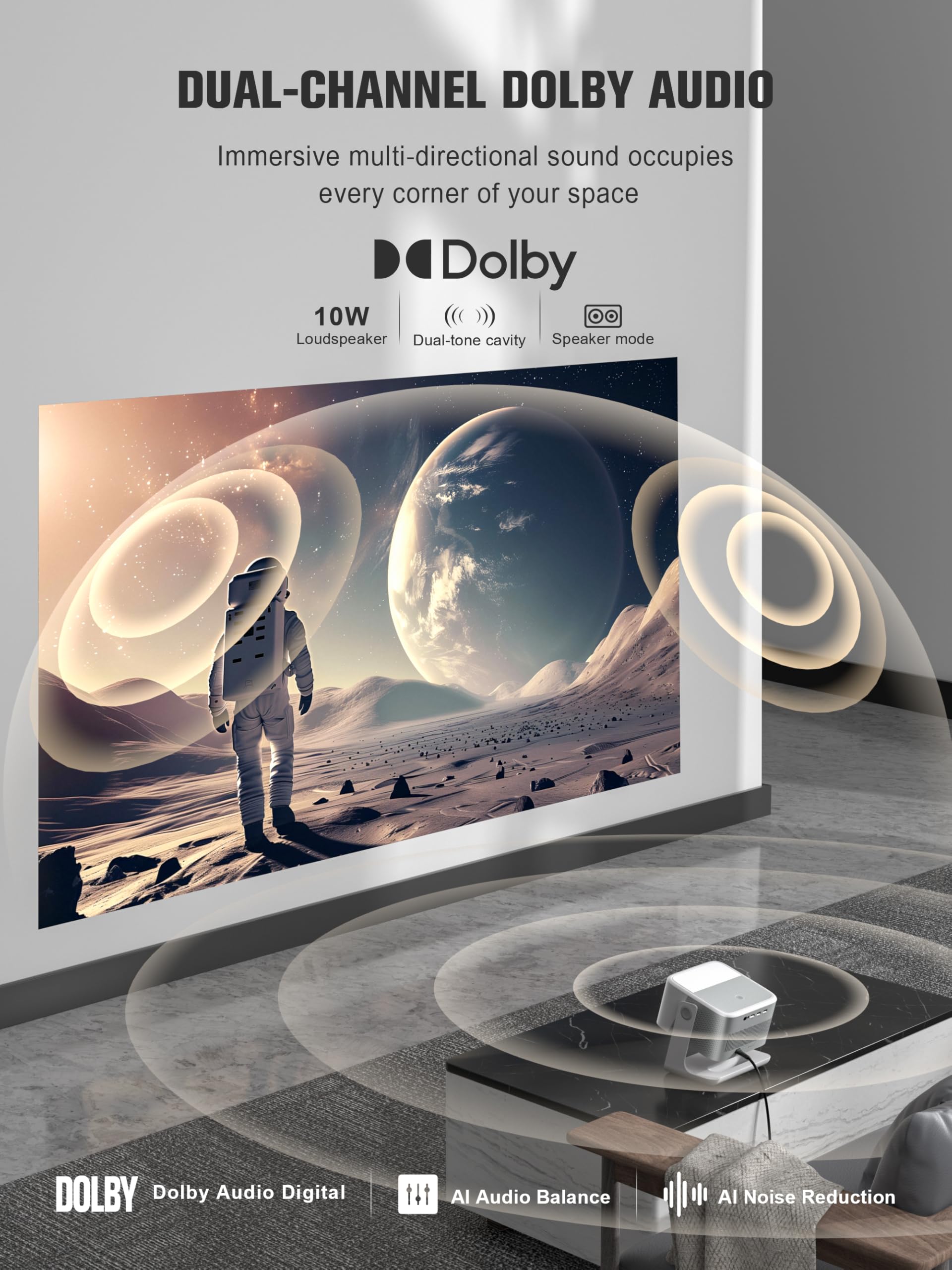 4K Smart Projector Google TV Auto Focus VOPLLS G3