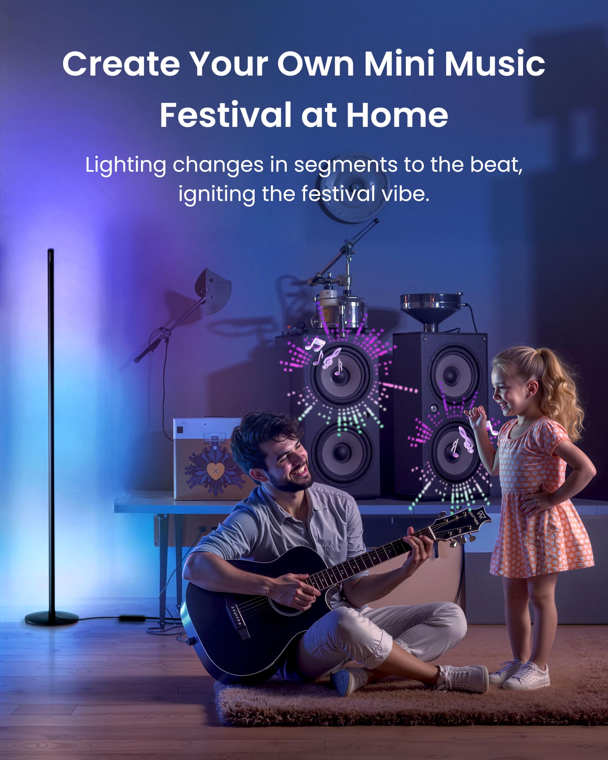 SwitchBot Smart Floor Lamp RGBICWW Voice/App Controlled