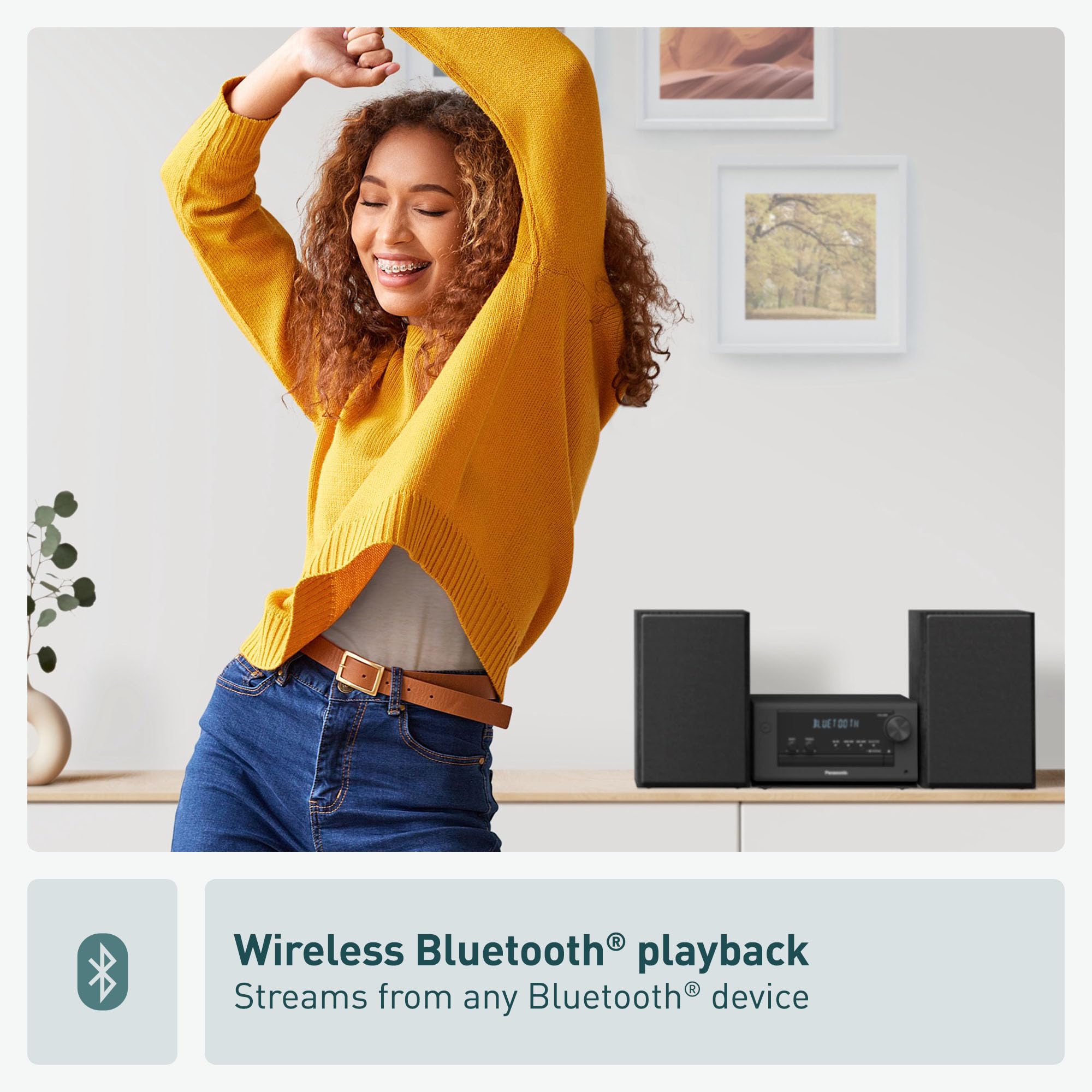 Sistema de Estéreo Compacto con Reproductor de CD Bluetooth