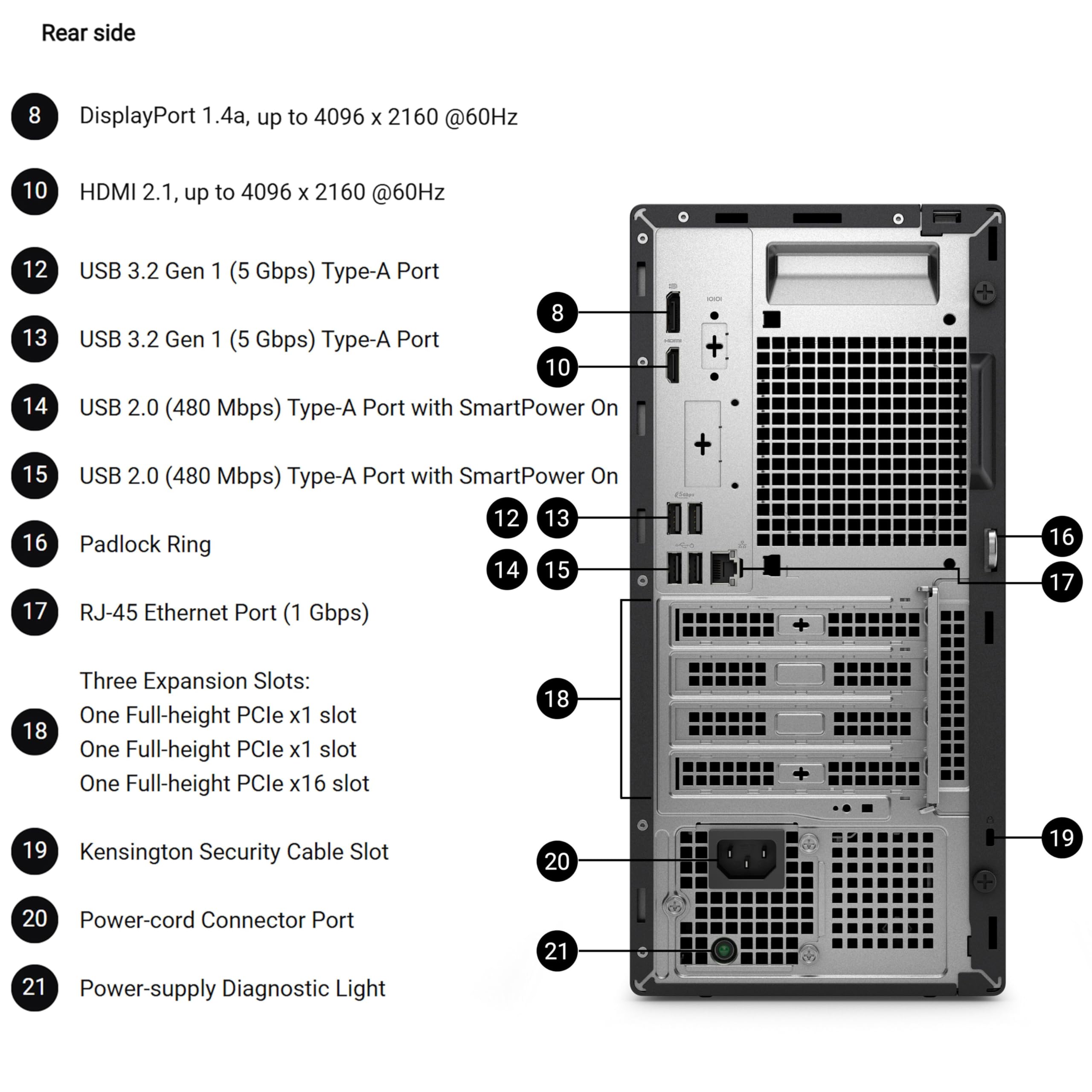 Dell 14th Gen Intel Core i3 Desktop Tower QCT1250