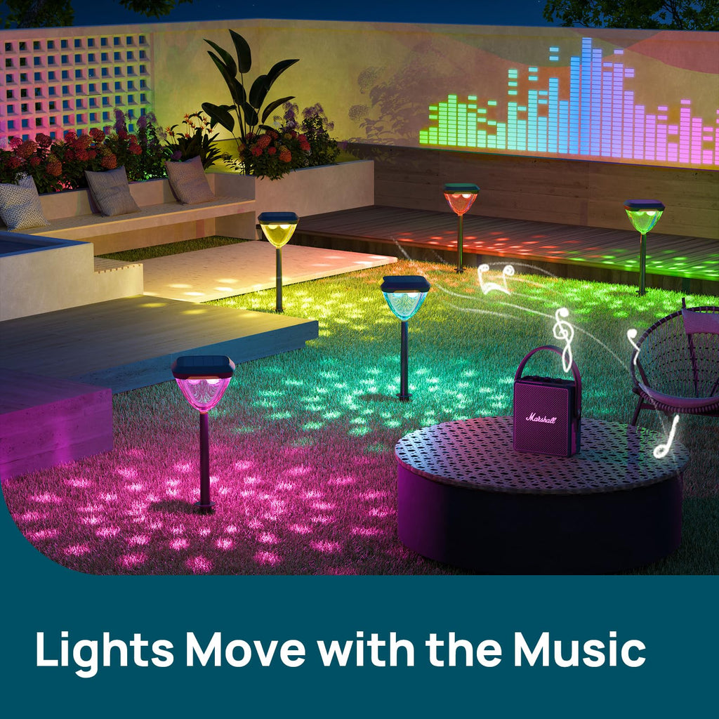 Smart Solar Pathway Lights SP6 App Pattern Control