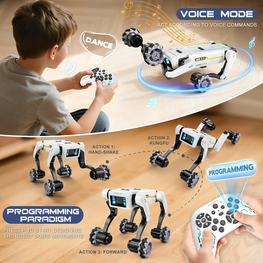 Interactive Robot Dog with Voice Control and Wheels SRD-01