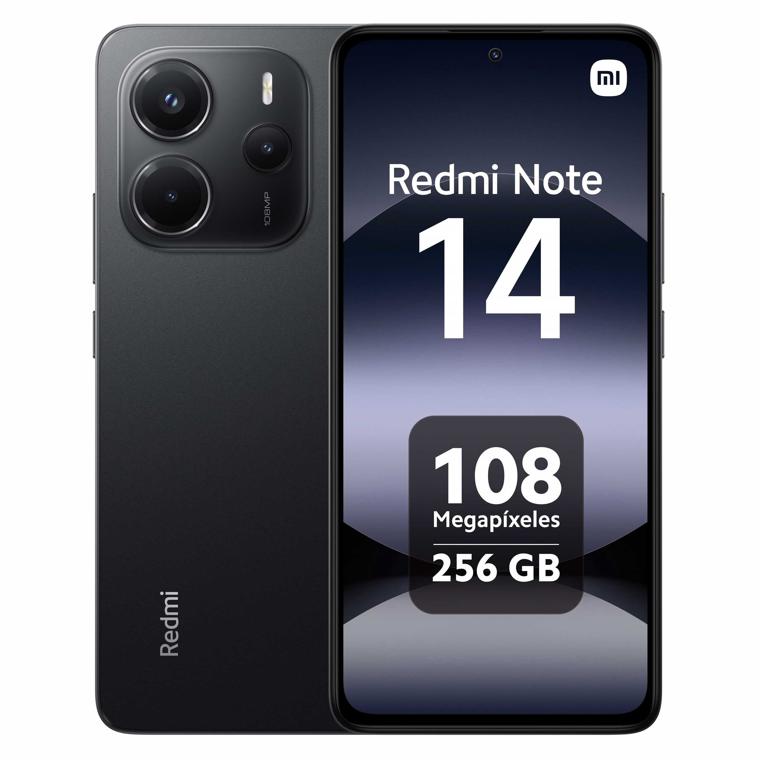 Xiaomi Redmi Note 14 4G LTE (for Tmobile Mint Tello Global) (256GB + 8GB) 6.67" 120Hz 108MP AI Camera Global Version Dual Sim (Midnight Black)
