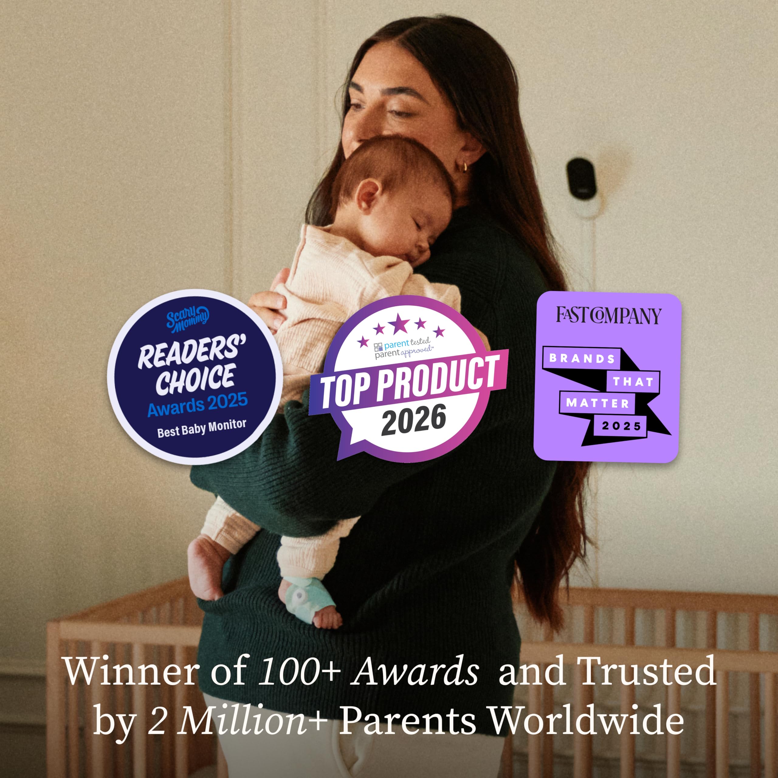 Smart Baby Monitor with Heart Rate Oxygen Sleep Tracking