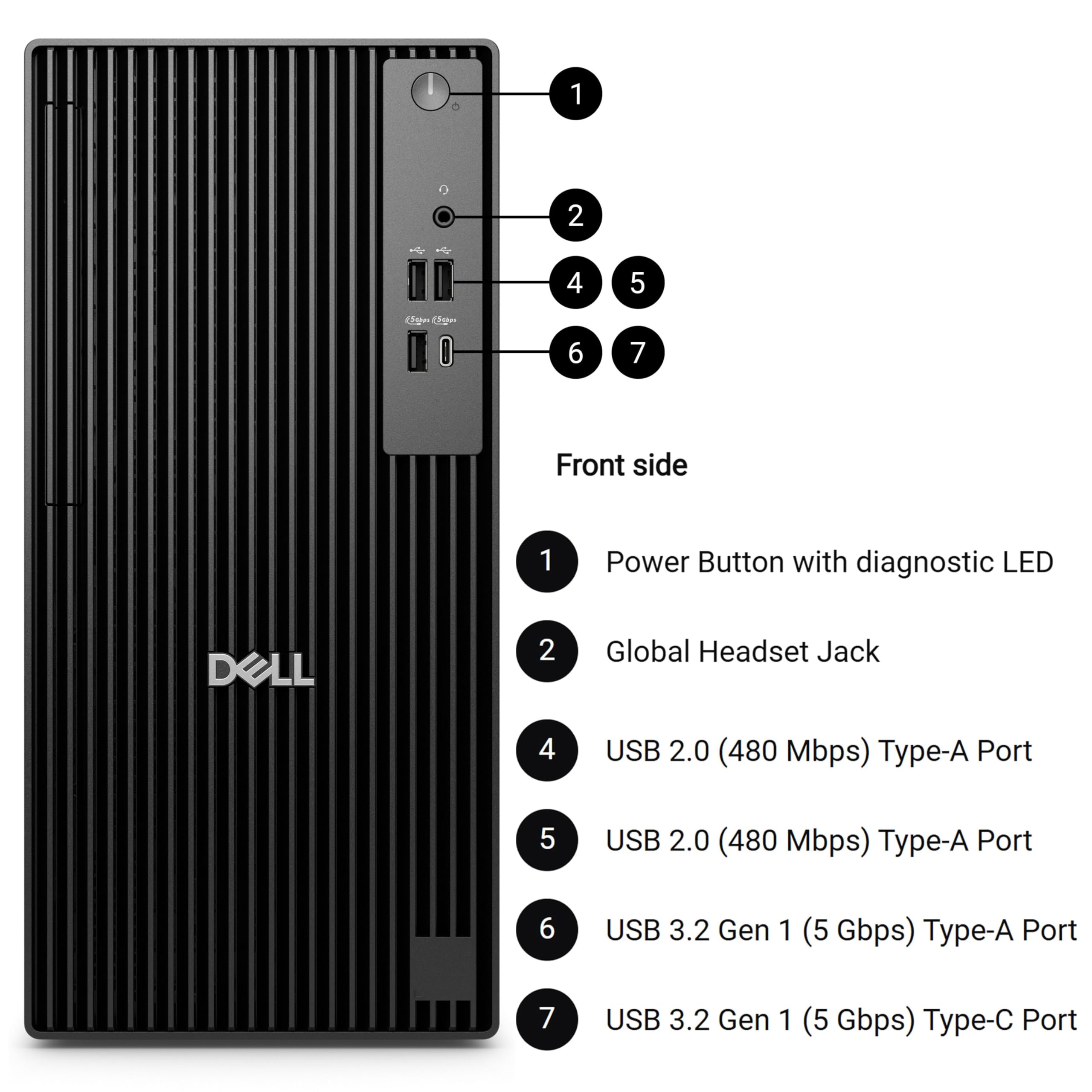 Dell 14th Gen Intel Core i3 Desktop Tower QCT1250
