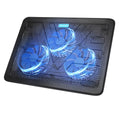 Base de enfriamiento para portátil con 3 ventiladores LED