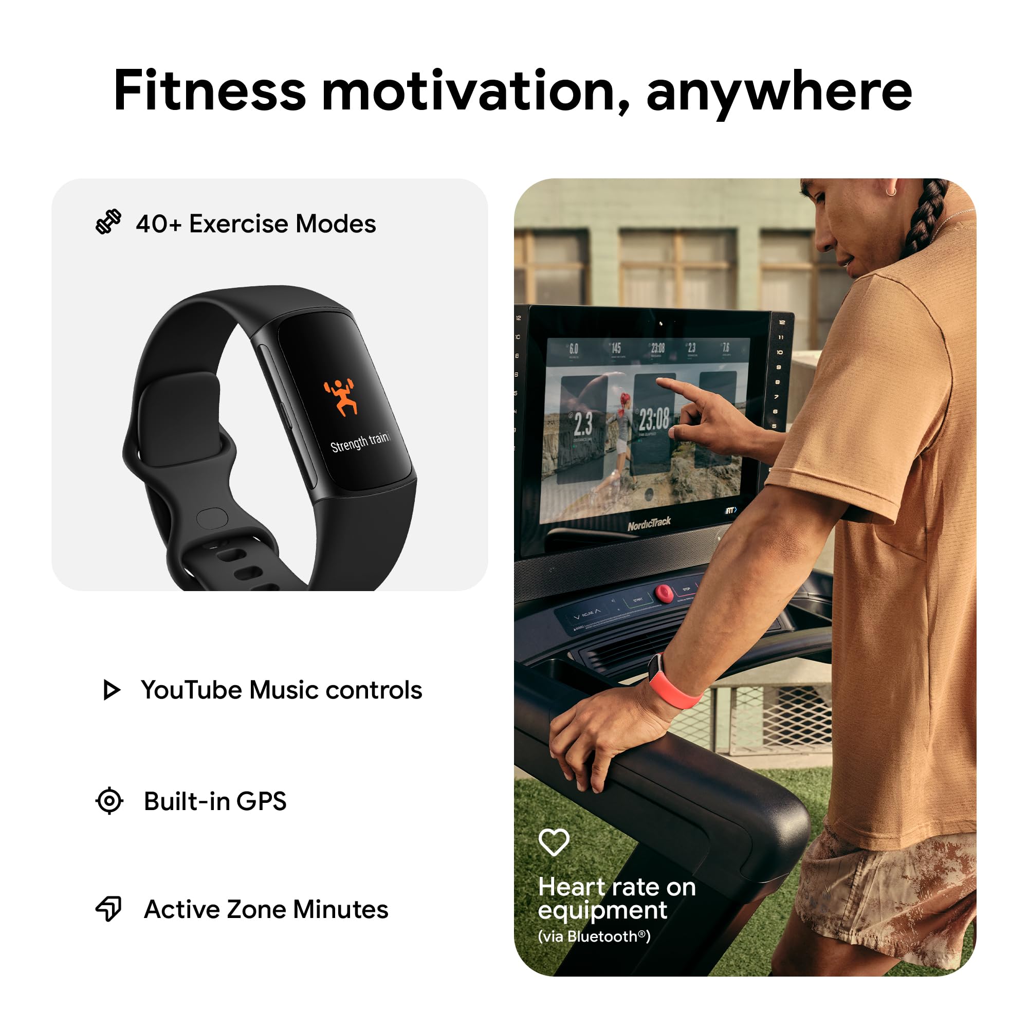 Фитнес-трекер Fitbit Charge 6 Obsidian GA05195-WW