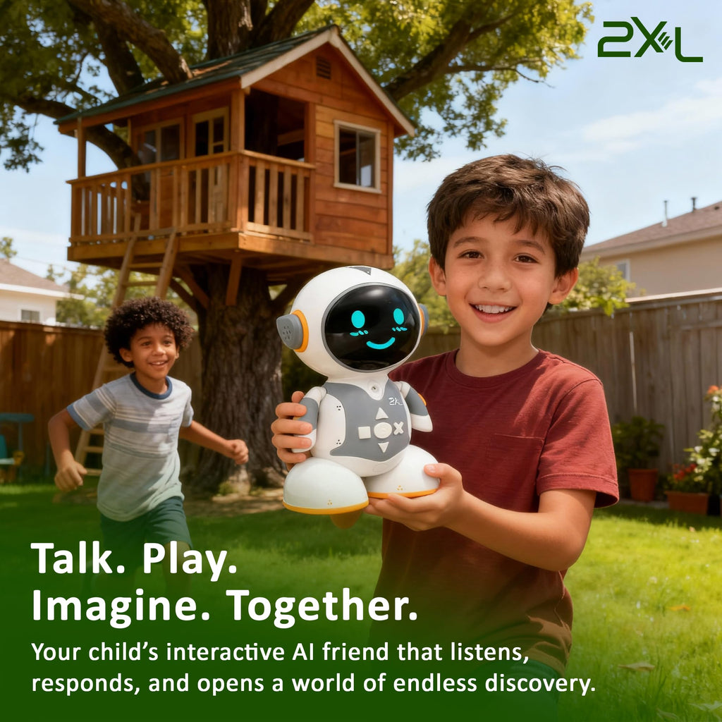 2XL Interactive Robot Toy for Kids – Smart Learning Games, Stories, Quizzes & 40+ Languages | Voice Interaction, Parental Controls & Safe AI Technology