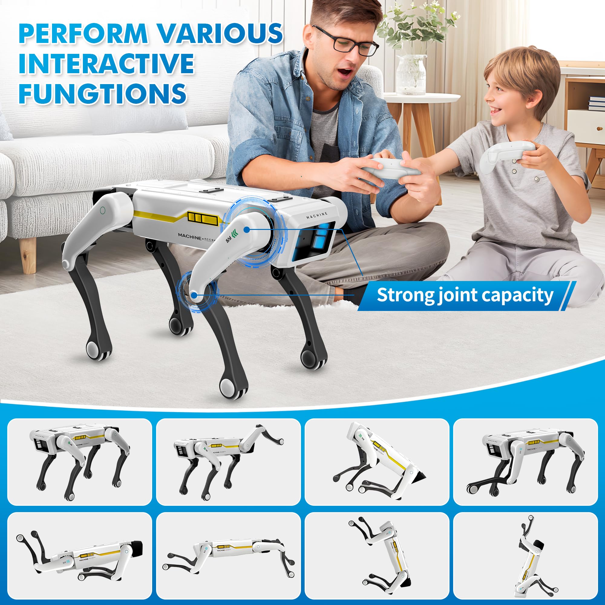 Interactive STEM Robot Dog with Voice Control, 30+ Actions